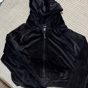 Black Victoria secret Zip-Up Hoodie